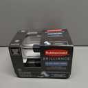 Rubbermaid Brilliance Glass Food Storage Containers, 3.2 Cup, Set of 2, BPA-Free, Leak-Proof, Clear