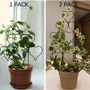 Plant Trellis for Climbing Plants Indoor Outdoor, Trlzey 3 Pack Stackable Metal Trellis - Small Garden Trellis for Potted Plants, Vine Support for Ivy, Flowers, DIY Home Deco