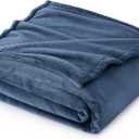 Bedsure Fleece Throw Blanket Mineral Blue - 300GSM Blankets for Couch, Sofa, Bed, Soft Lightweight Plush Cozy Throws for Toddlers, 50x60 inches (Throw (50" x 60"))