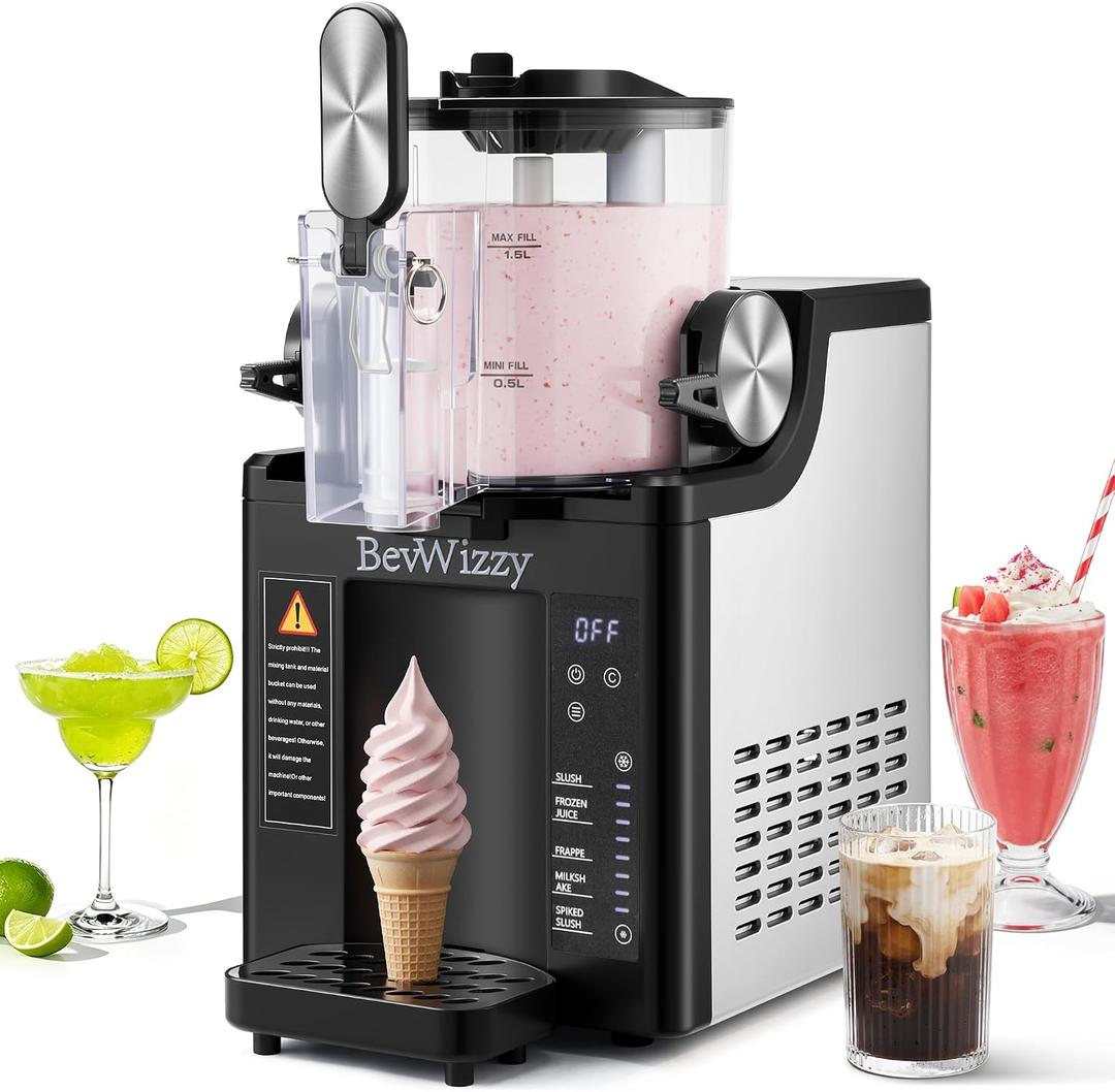 5-in-1 Slushie Machine with No Pre-Freeze Ice Cream Maker Function (EXP 05/02/30)
