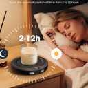 Mug Warmer, 30W Coffee Cup Warmer With 3 Temp Setting & Ambient Light, 2-12 Timer Smart Plate for Desk, Beverage, Coffee, Tea, Milk, Candle