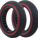 2-Pack Red 8.5x2 Solid Tire,8.5 inch Scooter Tire,Front or Rear Replacement Solid Tires for m365 pro/gotrax gxl V2/gotrax XR, 50/75-6.1 Scooter Wheels 8 1/2''
