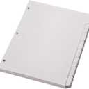 Oxford Binder Dividers for 3 Ring Binders, 10 Pack, 8-Tab Dividers, Write On Tabs, White Paper, 80 Total