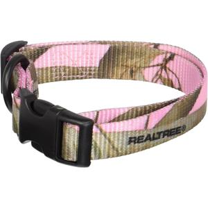 Camouflage Kwik Klip Dog Collar, Medium, Pink