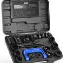 Orion Motor Tech Ball Joint Removal Tool Kit, 23pc Ball Joint Press & U Joint Removal Kit with Sockets and Universal Adapters, Heavy Duty Ball Joint Tool Set for Most 2WD 4WD Cars Trucks SUVs, Black