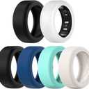 6PC Cover Compatible with RingConn Gen 2/Gen 2 Air/Gen 1 Protector,Anti-Slip Design,Silicone Case Finger Wrapper Woking Out Women Men-Multicolors-M for 11/12/13/14