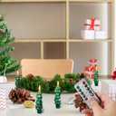 5Inches Real Wax Flameless Christmas Tree Taper Candles with Remote Timer, 6Pcs Battery Operated Taper Candles with 3D Wick Warm White Flickering Lights, LED Candlesticks for Xmas Home Dcor
