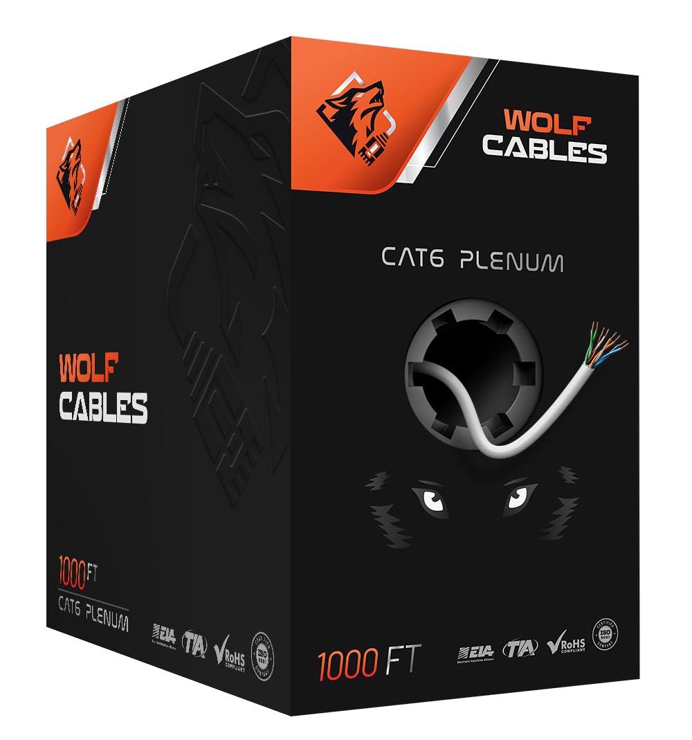 | Heavy-Duty CAT6 Plenum Cable 1000ft | UTP, 23AWG, 550MHz | DSX-8000 Certified | Stable & Remarkable Performance (White)