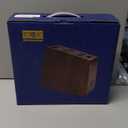 HOSHANHO Magnetic Knife Block 10 x 9 Inches, Double Sided Magnetic Knife Holder and Kitchen Knife Organizer Storage, 7 Slots Acacia Wood Universal Knife Block for Chefs