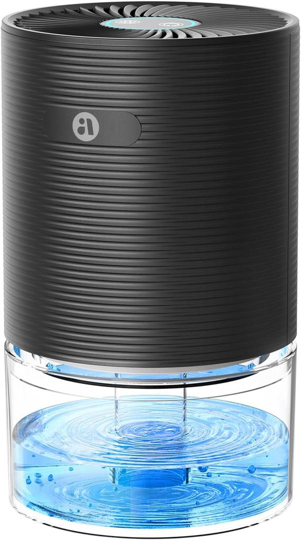 SANVINDER Dehumidifiers for Home, 25oz Dehumidifier for Bedroom with Auto-off, Ultra Quiet Energy Saving for Bathroom Closet Wardrobe Office RV (285sq.ft) (black)