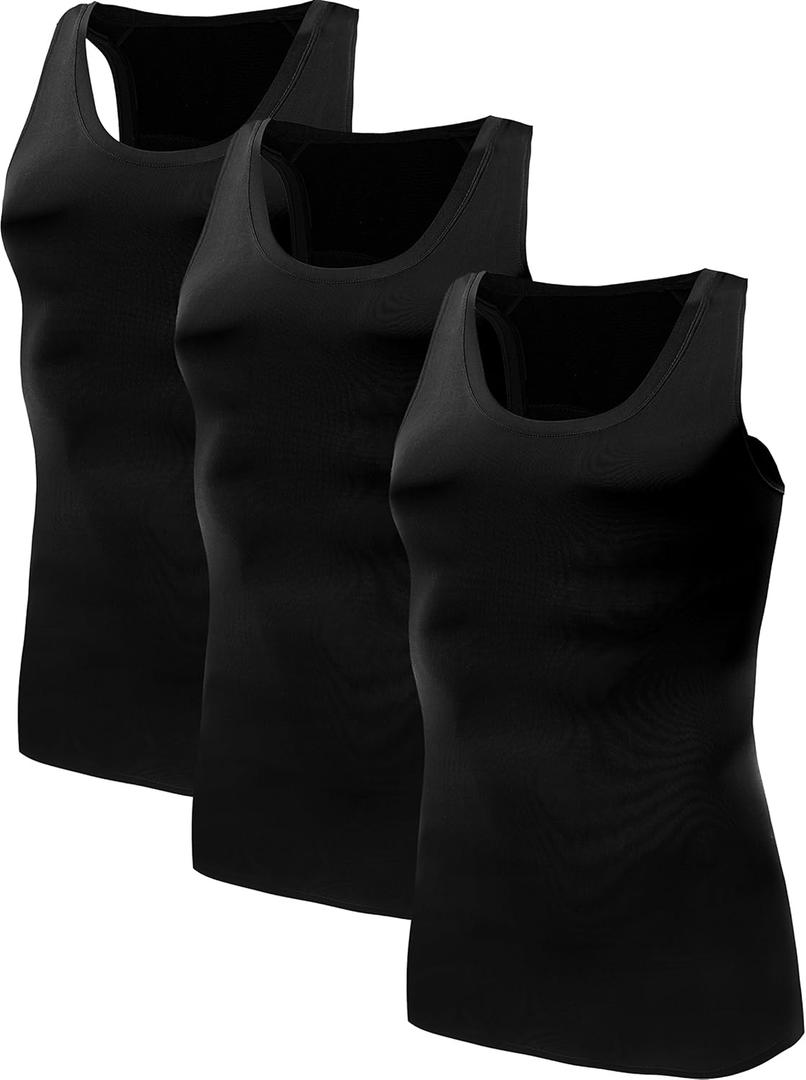 NELEUS Men's 3 Pack Dry Fit Compression Tank Top Size XL