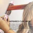 K&K 1.5 Inch Red Light Therapy Infrared Bounce Brush, Heated Thermal Round Brush with Negative Ion Technology, Multiple Heat Settings for Blowout Look with Hair Care Oil, Temperture Contronal