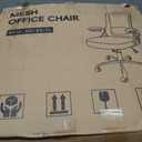 Ergonomic Office Chair, Desk Chair with Adjustable Lumbar Support, Breathable Mesh Comfy Computer Chairs with Flip-up Armrests Executive Task Chair for Adults Home Office(Black)