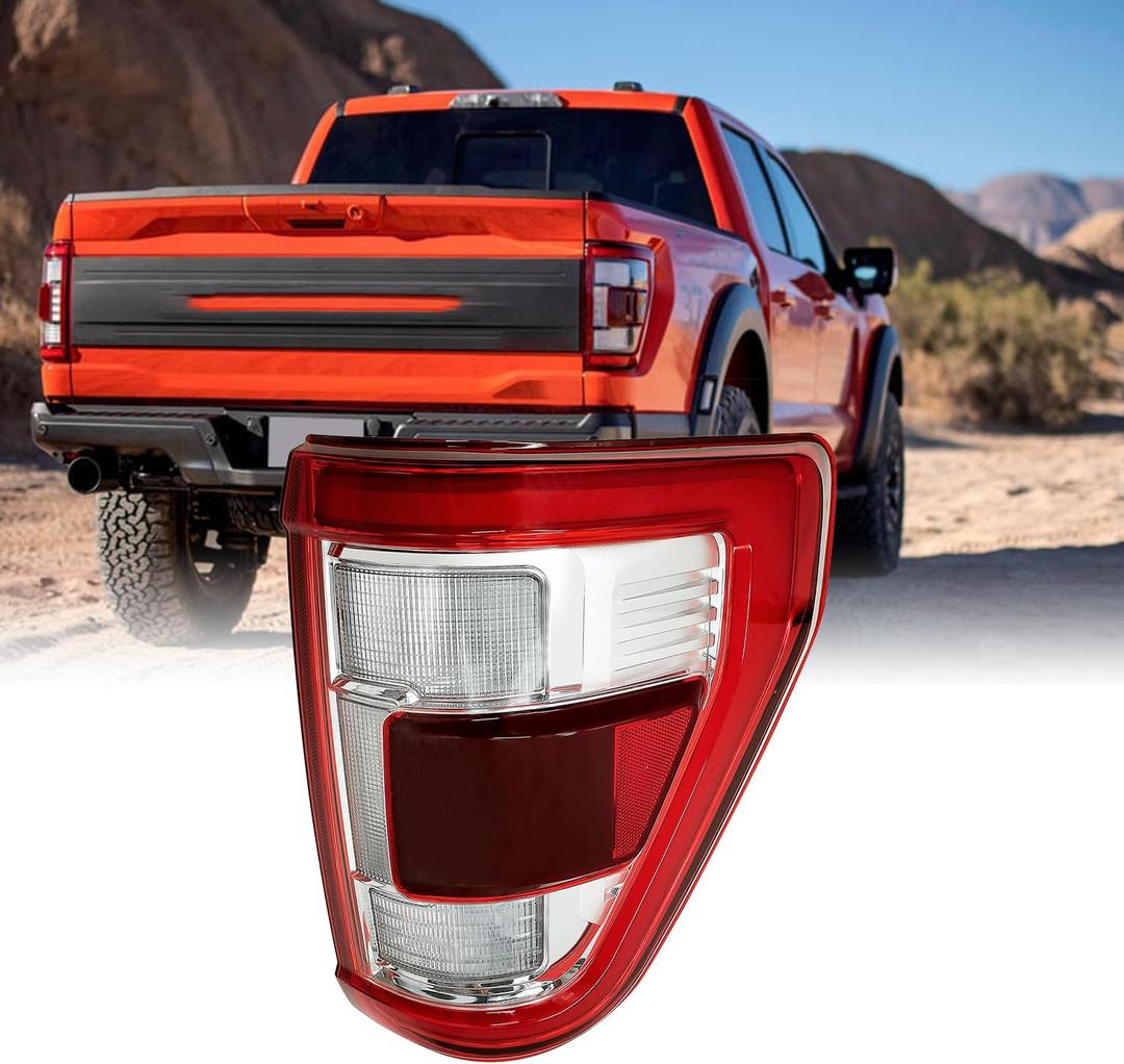 ML3Z-13404-D LED Tail Light Rear Lamp W/Blind Spots Assembly Compatible with Ford F150 F-150 2021-2023 Right Passenger Side
