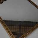 Vintage Makeup Mirror Antique Vanity Mirror Gold Arched Tabletop Mirrors for Dresser,Baroque Ornate Standing Decor for Desk Living Room,Bedroom 12.1" x 9.8"