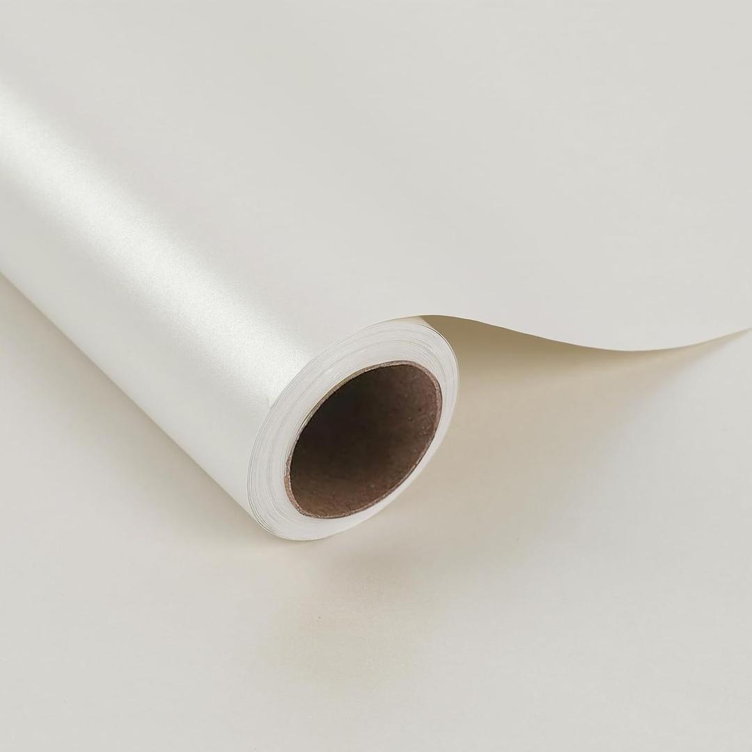 LaRibbons White Wrapping Paper, 30 Inch x 33 Feet, Solid Color Pearly-Lustre Gift Wrapping Paper Rolls for Wedding, Christmas, Valentine's Day, Birthday, Baby Shower