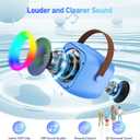 Mini Karaoke Machine for Kids Adults: Portable Bluetooth Karaoke Speaker with 2 Wireless Microphones, Karaoke Gifts for Girls Boys Ages 4-12+ Years Old Christmas Birthday Home Party(Navy Blue)
