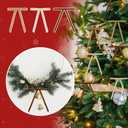 30 Pcs Christmas Velvet Wreath Bow, 5 x 7 Inch Vintage Velvet Ribbon Bows Rustic Crafts Gift Bows for Holiday Xmas Tree Wrapping Crafts (Beige,Khaki,Brown, Width of 3/8")