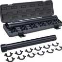 Inner Tie Rod Removal Tool Master Inner Tie Rod Tool Set with 12 Crowfoot Adapters 1/2 Inch Drive Tube for Tie Rod Removal and Installation(Black)