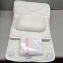 OMYSTYLE Full Body Bath Pillow, Bath Pillows for tub with Mesh Washing Bag & 21 Non-Slip Suction Cups, Spa Bathtub for Head Neck Shoulder and Back Support - 5D Air Mesh & Quick Drying (50x16 Inch (Pack of 1), White)