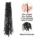 10 Inch 10 Packs Yanky Twist Crochet Hair Pre-twisted Natural Black Kinky Mini Spring Twist Small Curly Senegalese Twist Braids (1B)