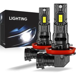 2Pack H11 Light Bulb,30000LM White Bright 6000K, 1:1 Size Replacement Fog Light Bulb Plug-and-Play Easy Installation IP67