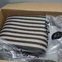 Lahome Modern Rainbow Easy Jute Rug, 6x9 Area Rugs for Living Room Outdoor Patio Washable Indoor Outdoor Dining Room Carpet, Farmhouse Large Non Slip Carpet for Bedromm Backyard Office (Dark Grey/Charcoal Black)