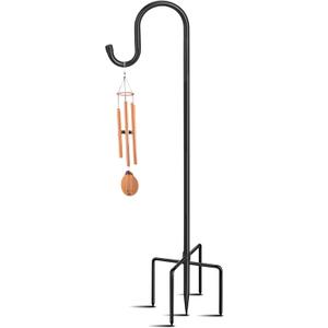 5-Prong Shepherd Hooks for Outdoor, Heavy Duty Iron Garden Hooks for Hanging Plants, Bird Feeders, Lanterns, Solar Lights, and Wedding Decor  Rust-Resistant, Adjustable, Easy to Install 36 Inch
