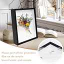 4 Pack 8"x 10" Shadow Boxes Frame Display Cases Wood Deep Shadowbox for Photos, Dried Flowers, Handicrafts Picture Frames for Wall Tabletop (Black, 8x10)
