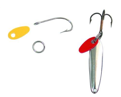 Bay de Noc Swedish Pimple Jigging Lure, Nickel, 1/10-Ounce 3pcs