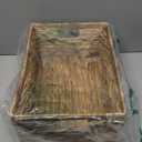 Large Wicker Basket, 15" Water Hyacinth Wicker Storage Baskets for Organizing, Rectangular Storage Baskets for Shelves, Rattan Woven Basket with Built-in Handles, 1 Pack (Natural, Large)