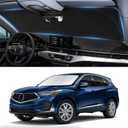Custom Windshield Sunshade for Acura RDX 2013 2019-2023 2024 2025 210T 2-Layer Front Window Shades Cover for Windshield Sun Visor Screen Protector 210T Reflective Blocks UV Rays Cool Car Accessories
