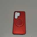 JAME for Samsung Galaxy S26 Ultra Case, Ring Holder Stand Kickstand, Dual Layer Shockproof Protective Cover with Screen Protector, Magnetic Accessory Friendly Galaxy S26 Ultra Phone Case 6.9", Red