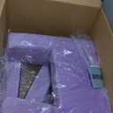 HOMBYS Adjustable Foam Crochet Pillow for Lap Support, Soft Velvet Reading & Gaming Pillow with Side Pocket and Elastic Band, Desk Pillow for Sofa, Bed & Floor, Heights for Adjusting (Purple)