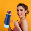 2 x Allwith 2PCS Diamond Silicone Boot for Owala Water Bottle, Anti-Slip Protective Sleeve for Owala Twist,FreeSip and Flip Stainless Steel Water Bottle, BPA-Free, Dishwasher Safe, Accessories (24 Ounces, Deep Blue Flash)