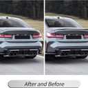 Rear Spoiler for 3 Series G20 Sedan 2019-2023 G80 M3 330i 330e M340i 2021 2022 2023 Trunk Spoiler Wing Trunk Tail Rear Trunk Lid,Carbon Fiber Style Performance - MP Style