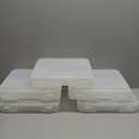 IRIS USA Board Game Storage Craft Organizer Box with Snap-Tight Latch Lid, 6-Pack Portable Plastic Case Bin for Puzzles, Magazines, Hobbies, Art Supplies, Fits 8.5" x 11" & A4 Papers, Thick, Clear