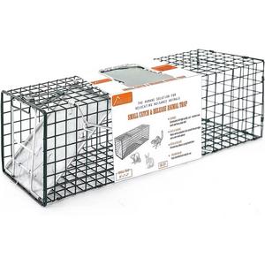 HOMESTEAD 24 Inch Heavy Duty Collapsible Live Animal Trap - Trap for Squirrels, Chipmunks, Rabbits, Kittens, Foldable Steel Trap (24 Inch)