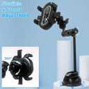 Car Phone Holder, Ultra-Durable Mteal Phone Holders for Your Car, 360 Rotation Cell Phone Car Mount for Windshield, Suction Cup Car Phone Mount for iPhone Samsung All Smartphone