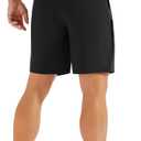 MAGCOMSEN Mens Hiking Shorts 7 Inch Quick Dry Lightweight Workout Athletic (Black), Size 36