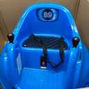Flybar 6V Blue Glow Bumper Car for Kids LED Ride-On Toy with 360 Spin, Rechargeable Battery, and Soft Rubber Bumpers Safe Indoor Fun for Toddlers Ages 1.5+, Up to 66 lbs, 27 inches x 25 inches x 21 inches