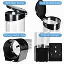 Medium Pull Type Cup Dispenser, Paste or Screw Plate Mountable Cups Holder, Fits 5oz - 7oz Cone or Flat Bottom Cups, 16 Tube Length, Mounting Water Dispenser Cooler or Wall (Medium, Black)