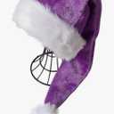 OLLULL Deluxe Adults Santa Hat for Colorful Christmas Purple