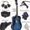 Classical Acoustic Guitar For Kids By MasterPlay- 30” Beginner Guitar For Learners- Accoustic String Starter Kit: Guitar Bag, Tuner, Strap, Extra Strings, Picks, Wash Cloth, Capo (Bluburst)