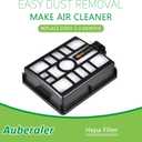 WS642AE Filters kits for Shark Wandvac System Ultra-Lightweight Powerful Cordless Stick Vacuum cleaner WS640AE WS642AE (3 Self-Empty Base Post-Motor + 3 Felt & Foam Filters+1 Fabric Filter)