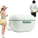 KEEICE 6QT+12QT Insulated Hard Cooler, Retro Beach Cooler Combo Portable Small Ice Chest for Picnic, Hiking, Camping, Travel, Green