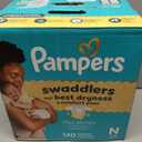 Pampers Swaddlers Diapers, Size 0 (up to 10 lbs), 140 Count, Absorbent, Keeps Baby Dry and Comfortable, Skin Safe Disposable Baby Diaper 