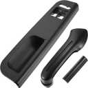 X AUTOHAUX 1 Set Interior Front Left Drive Side Window Switch Panel Bezel Door Handle Trim Set for VW Golf MK4 2 Doors 3B1867171D Black