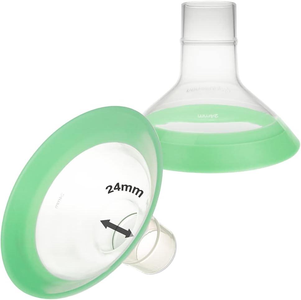 Nenesupply 24mm Flanges Compatible with Medela Breast Pump Parts Replacement 24mm Flange for Medela Accessories. Work with Pump in Style Parts Symphony Parts Swing Maxi Harmony and Personalfit Flex
