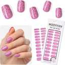 8 x Gloss Nail Strips|Uv Free|22 Pcs,Gel Nail Stickers|Long Lasting Two Weeks and Easy to Apply&Remove|Powder Blue Spot